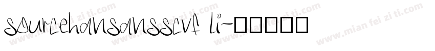 sourcehansansscvf li字体转换